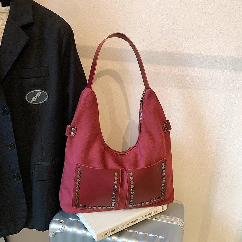 

2025 Winter Women's Tote Bag, Genuine Leather Large Capacity Shoulder Bag, Spacious Underarm Purse for Work, Women Handbags