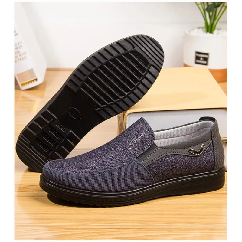 

Breathable Walking Flat Zapatos Sneakers Plus Size 2026 Men Canvas Summer Classic Loafers Men Casual Shoes