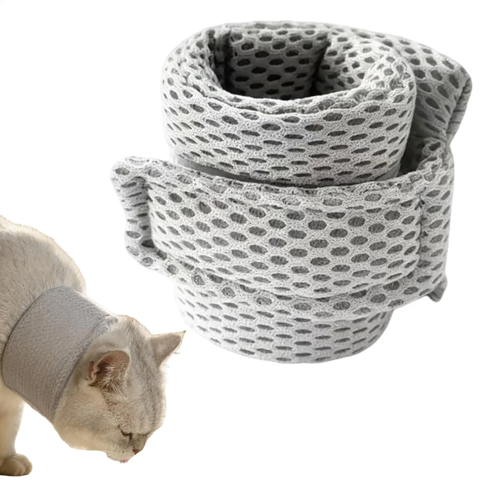 Cat Cone Collar Dog Cat Neck Brace Cover Breathable Anti-Scr