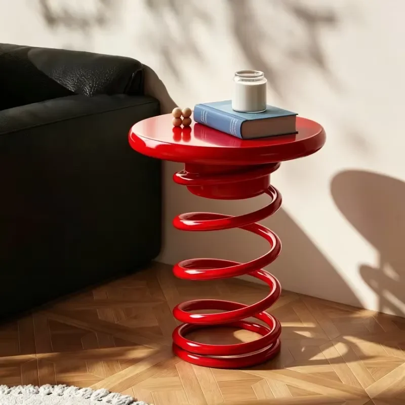 for Living Room Household Side Table Small Creative Dopamine Style Art Small Coffee Table Wrought Iron Corner Table Small