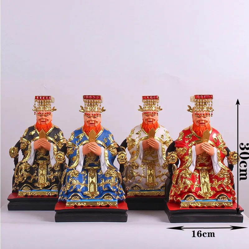 A SET 4PCS # Four Seas Dragon King Wholesale Taoism Buddhism temple altar supplies Professional Buddha shrine Tan Worship