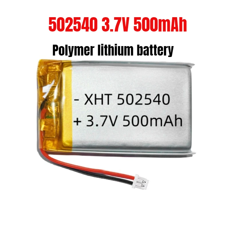 

502540 3.7V Lithium Battery Li Po Battery 500mAh Lipo Rechargeable Li Polymer Batteries for TGPS LED Light Recorder Camera