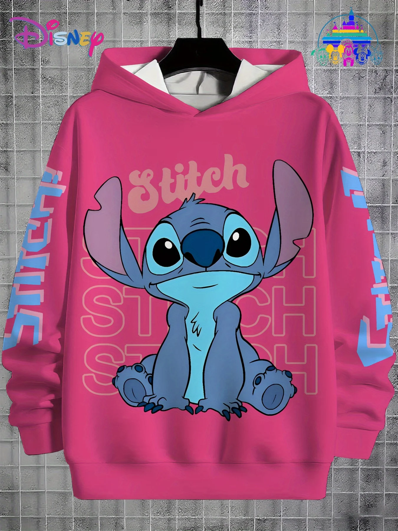 

Disney Stitch hoodie with 3D printed Lilo and Stitch elements pullover autumn and winter cute cartoon casual sweater