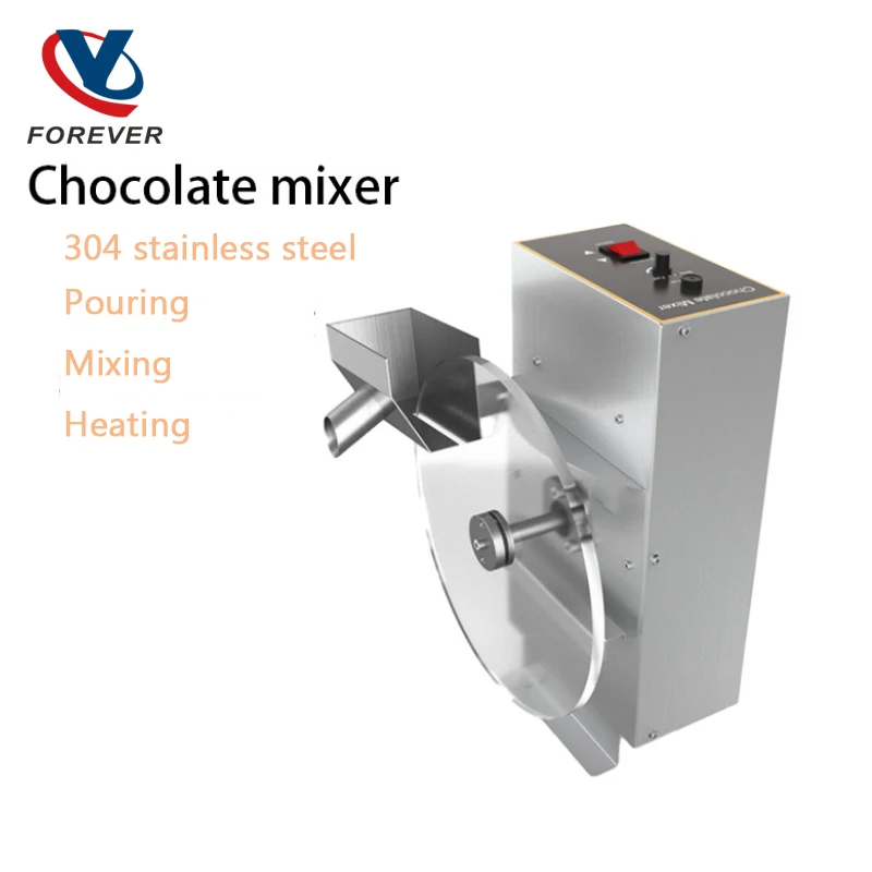خلاط شوكولاتة مع استخدام تجاري عازل مناسب لمحلات الكيك ومحلات الحلوى خلاط تسخين من الفولاذ المقاوم للصدأ 220 فولت/110 فولت #6