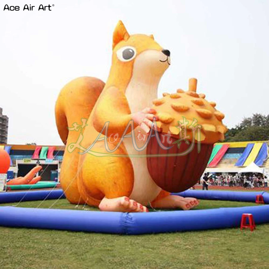 

Factory Directly 2.5/3/4mH Inflatable Squirrel Animal Holding Pine Nut For Outdoor Advertising Event Party Made In China