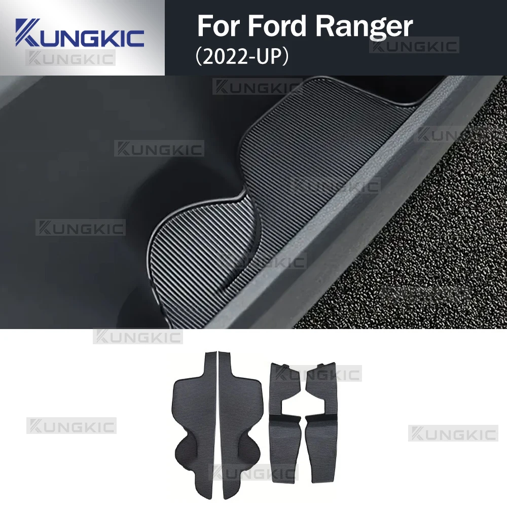 

Car Door Groove Mat For Ford Ranger 2022 2023 2024 2025 TPE Anti-Slip Door Gate Slot Pats Auto LHD RHD Accessories