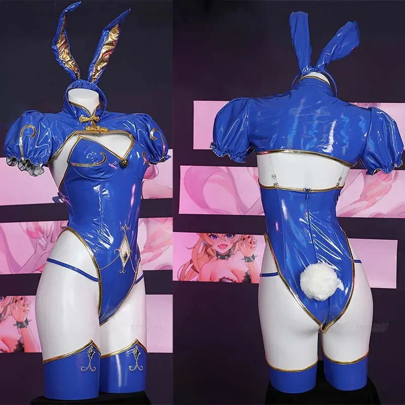 

Chun-Li косплей костюм женское горячее сексуальное женское белье кролик девушка косплей костюм боди и топ с носками до бедра ﻿