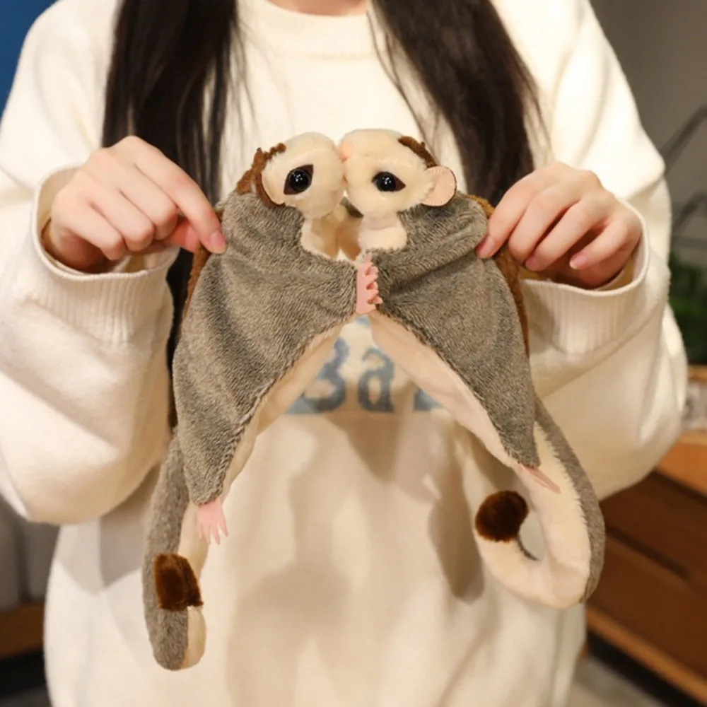 

Magnetic Sugar Glider Plush Toy Stuffed Fluffy Flying Animal Cotton Doll Animal Soft Australian Flying Squirrel Doll