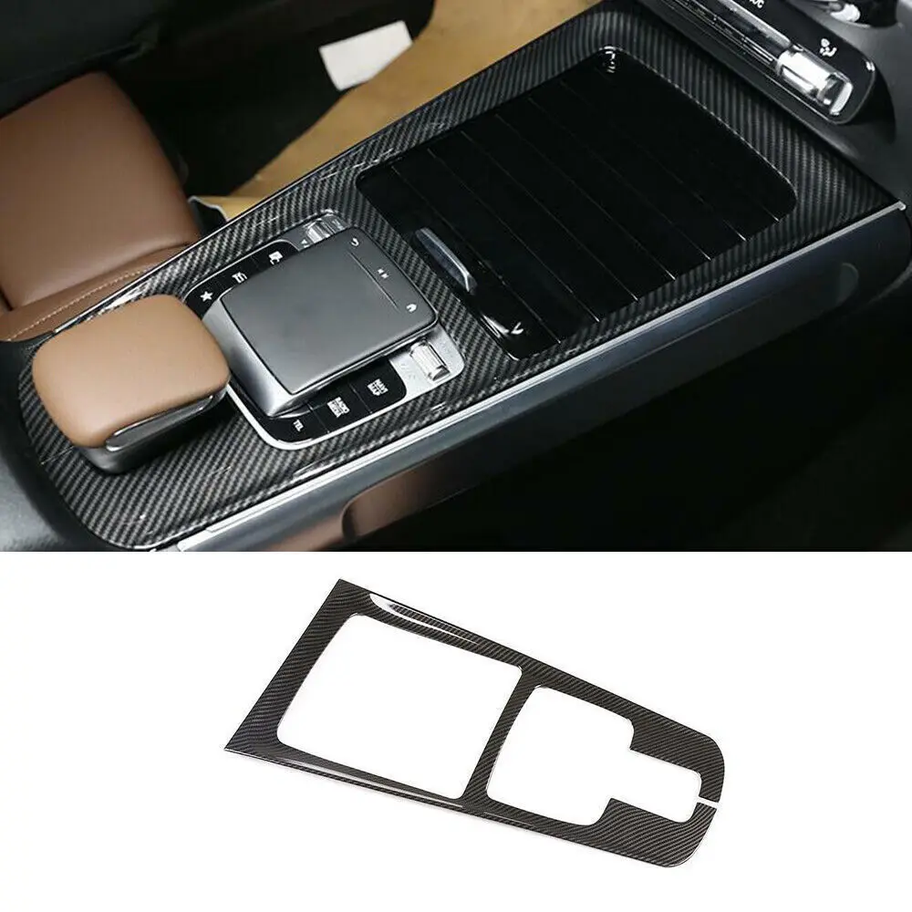 

Car Center Console ABS Carbon Style Panel Cover Trim Interior Acccessories For Mercedes Benz GLA GLB B Class X247 H247 2020-24