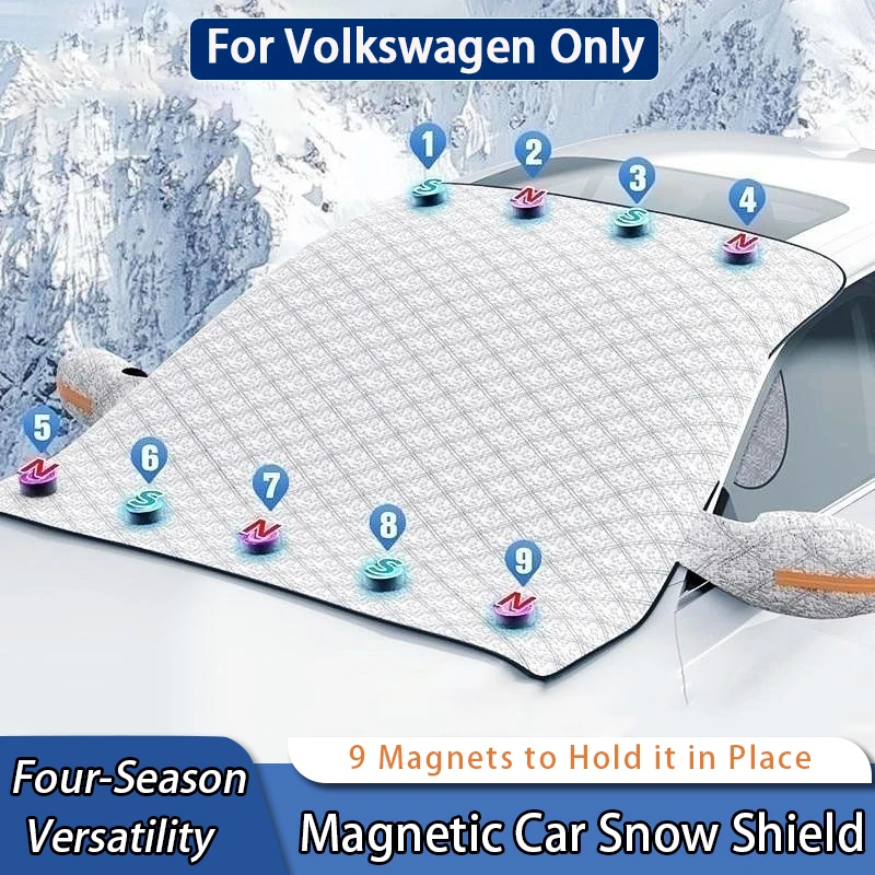 

For VW Volkswagen CC Arteon Golf Phaeton Jetta Passat Variant Magnetic Car Front Windshield Anti-Snow Shield Sunshade Cover Part