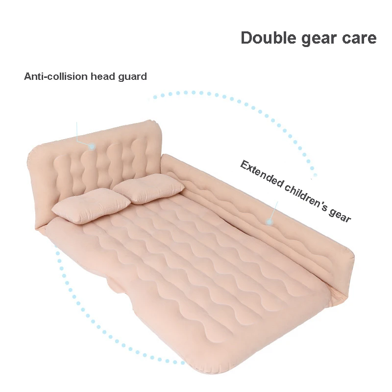 Car Inflatable Bed Car Supplies Rear Inflatable Mattress Car Middle Travel Bed Flocking Air Cushion Bed Car Mattress