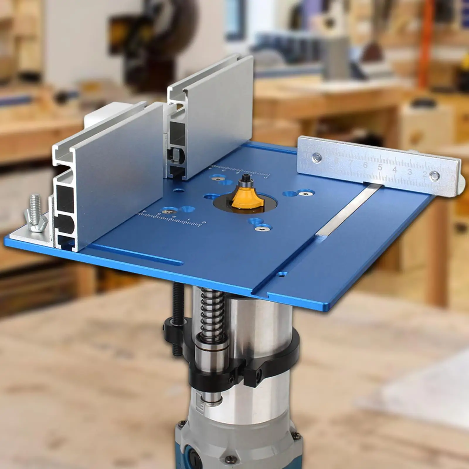 Router Table Insert Plate and Lift Kit Adjustable for Woodworking Machine Multipurpose Accessories Simple Assembly Aluminum