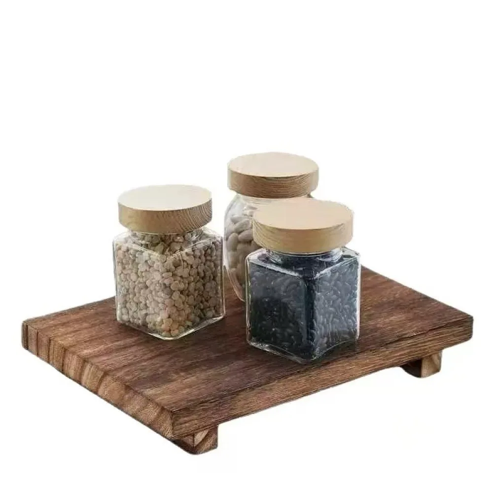 Rectangular Wooden Storage Tray Bathroom Vanity Plate Minimalist Decor Organizer Holder Tabletop Display Board Accessory