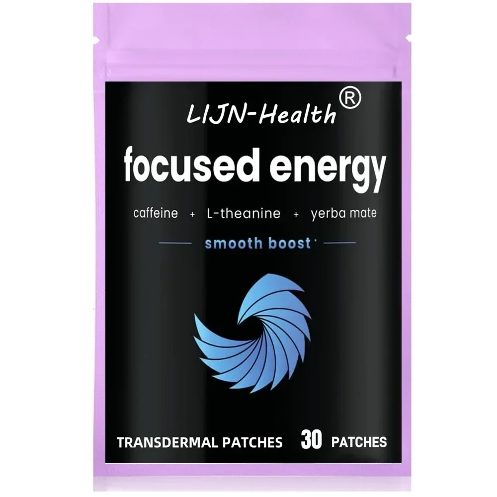 Focused Energy Transdermal Patches met L-Theanine Focus & Performance Brain Booster – 30 patches één maand levering