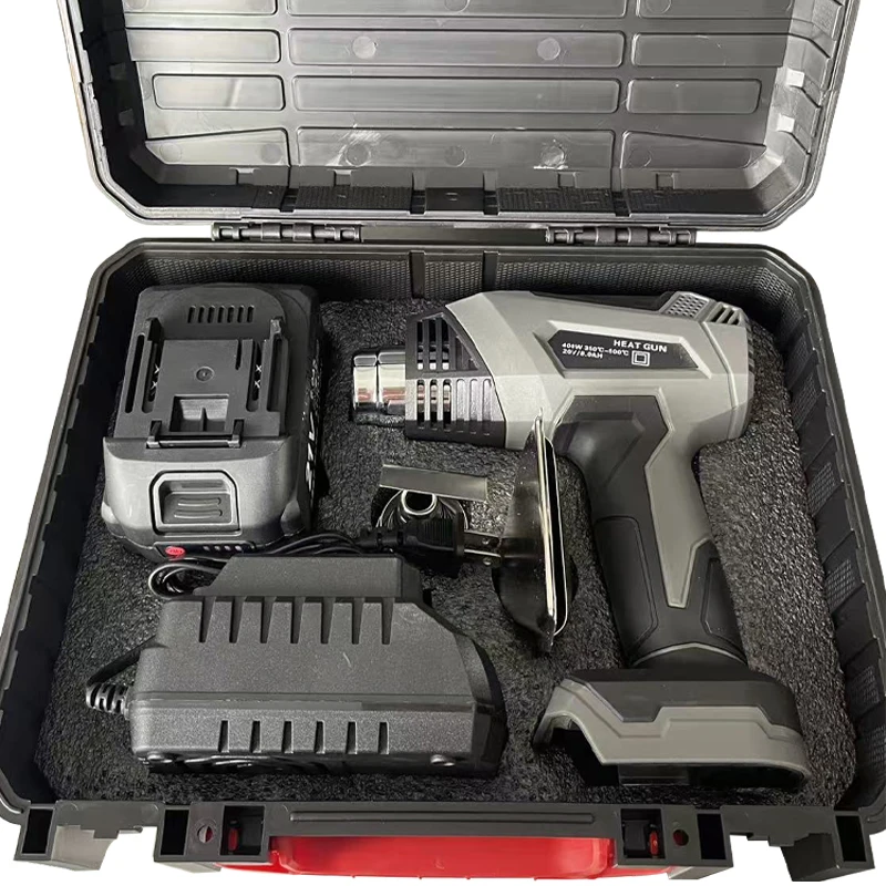 Cordless Heat Gun KR3322 21V 400W Adjustable 350-500℃ 5 Nozzles 250 500L min Industrial Hot Air Tool