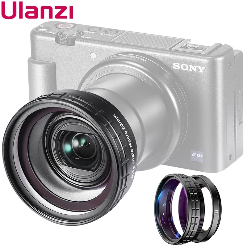 Ulanzi WL-1 ZV1 10X HD Macro Lens 18MM Wide Angle Lens for Sony ZV-1  Accessories  Lens