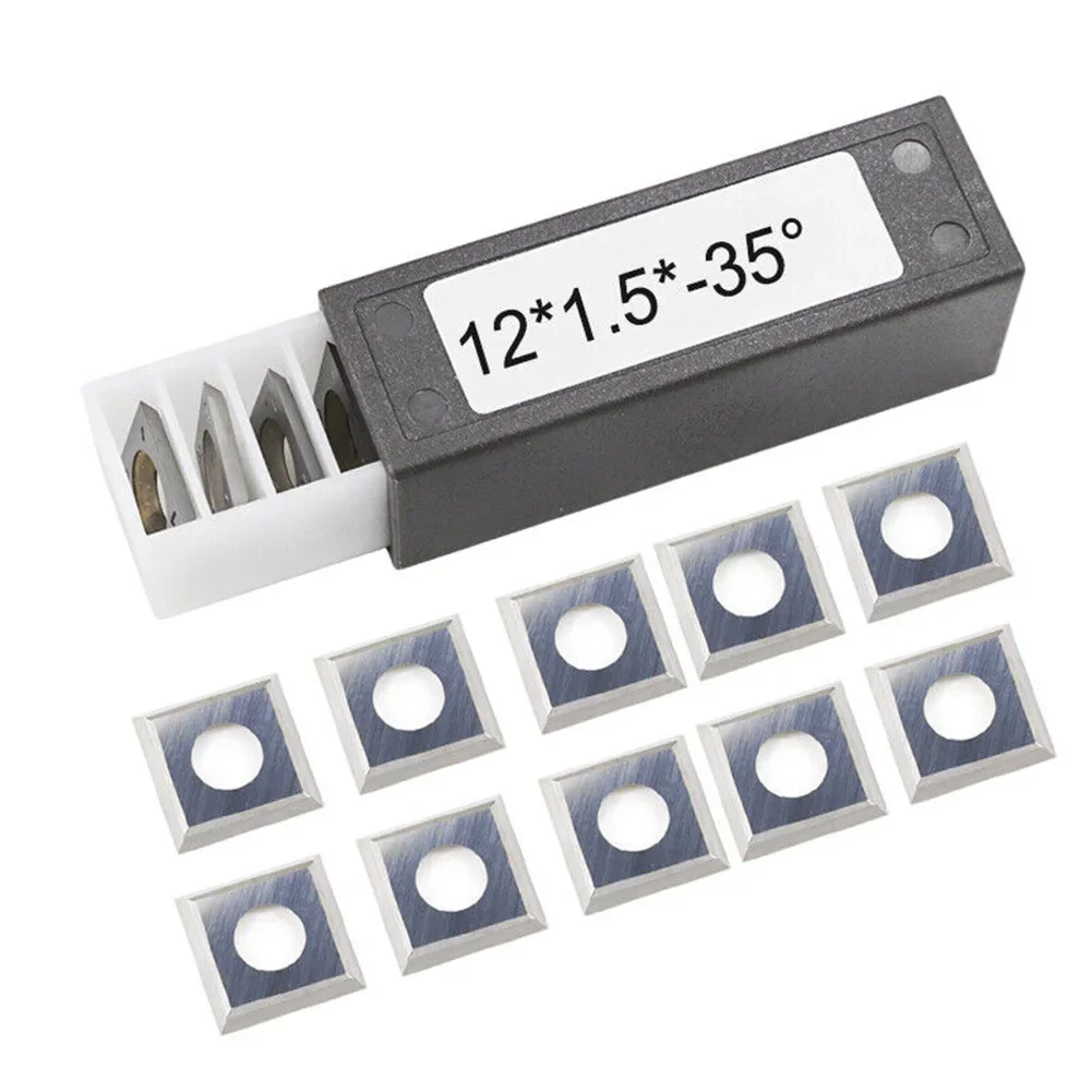 

Indexable Carbide Inserts for Woodworking Set of 10 Square Blades with Multiple Cutting Edges for Enhanced Performance