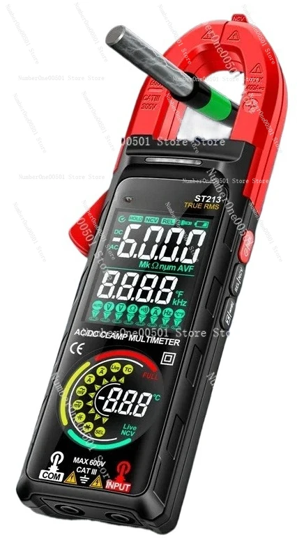 

Smart Dual Display Clamp Meter Auto-Ranging AC DC Current Tester High Precision Clamp Multimeter with Voltage Detection