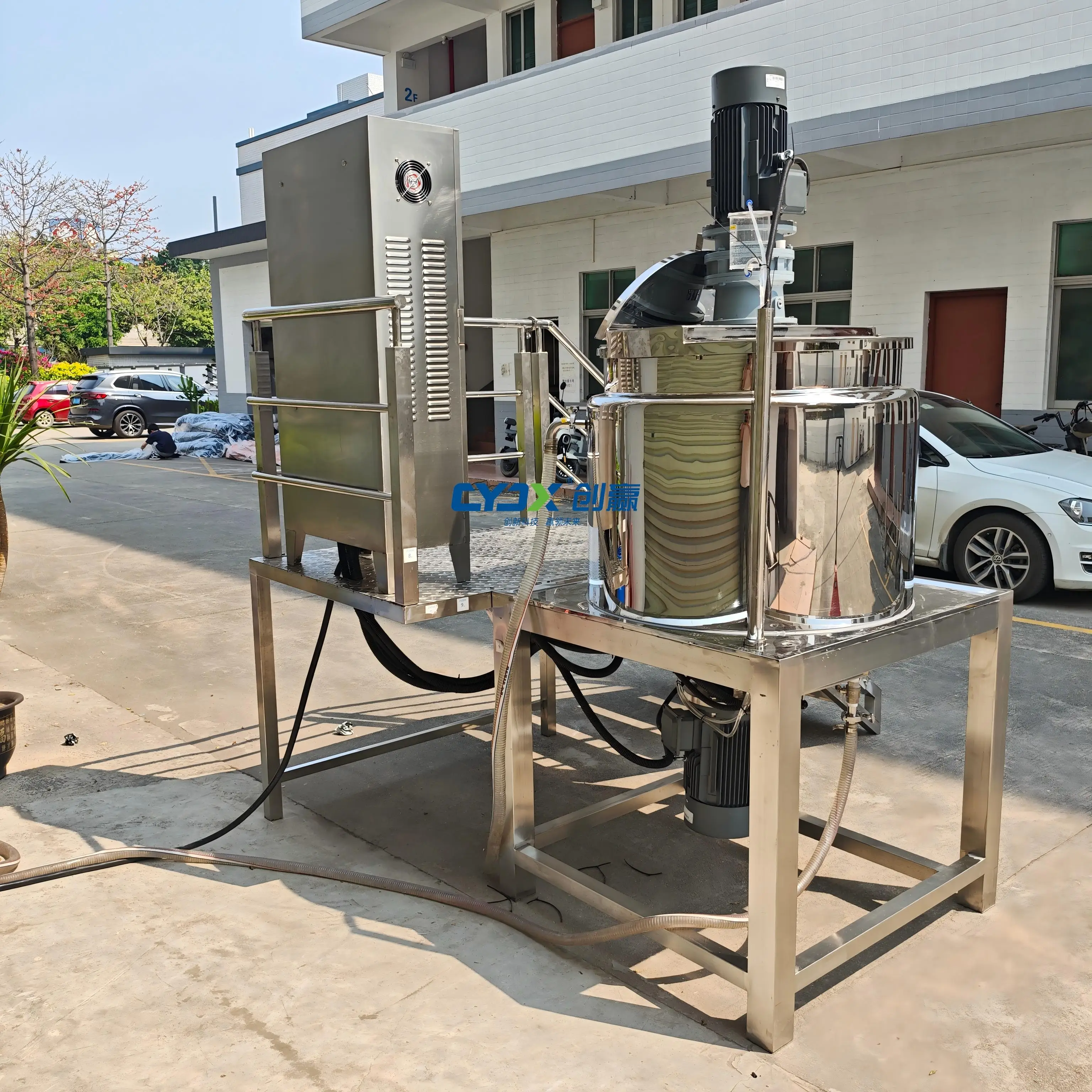 Easy Clean 260L High Shear Homogenizer Mixing Tank for Chemical Food Applications Shampoo Maker Mixing Tank Shower Gel Lotion