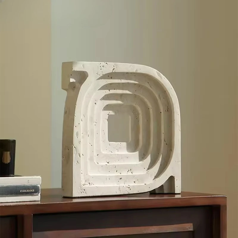 أثاث آرت ديكو بتصميم نورديك، إطار رخامي أبيض بسيط، زخرفة سطح الطاولة في غرفة المعيشة #6