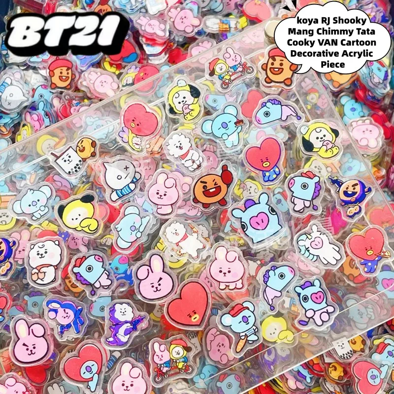 

BT21 koya RJ Shooky Man Chimmy Tata Cooky VAN: Милые мультяшные фигурки-качалки, музыкальные украшения, креативная анимационная акриловая продукция