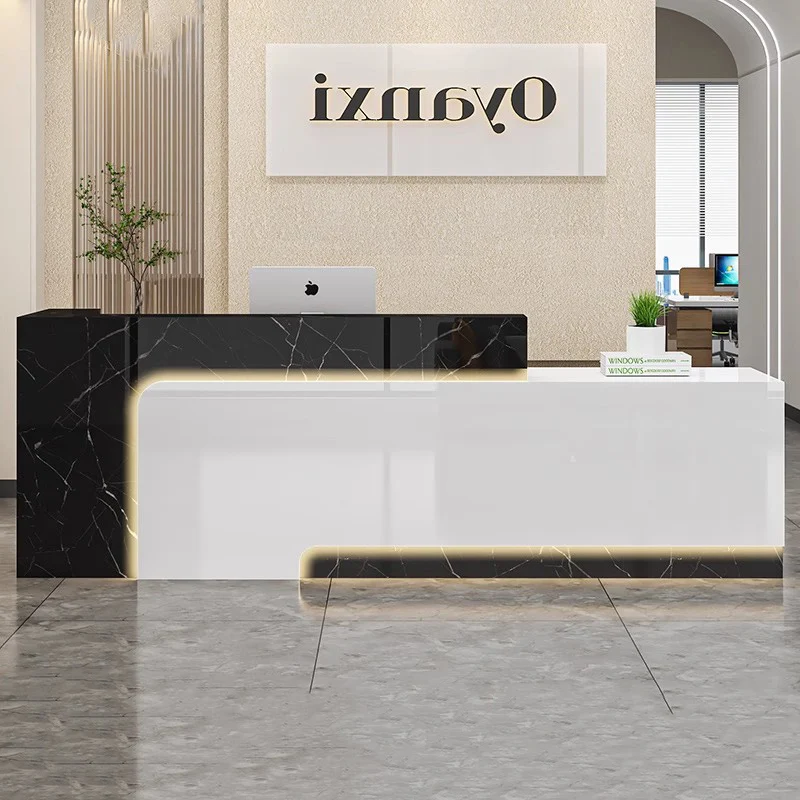

Display Hotel Reception Desks Luxury Modern Office Decorations Simple Modern Hair Salon Reception Desk Beauty Salon Furniture