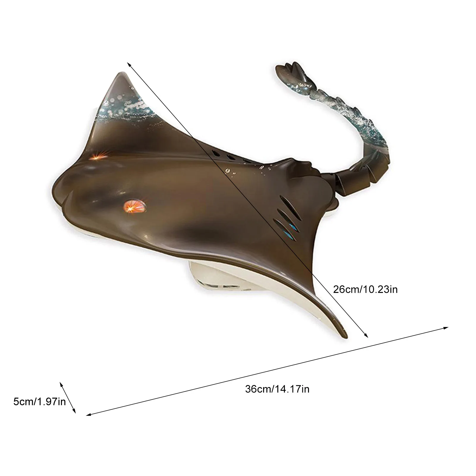 Barco de control remoto, barco de control remoto inteligente a prueba de agua de 2,4G Control remoto inalámbrico Animal de natación con dos baterías