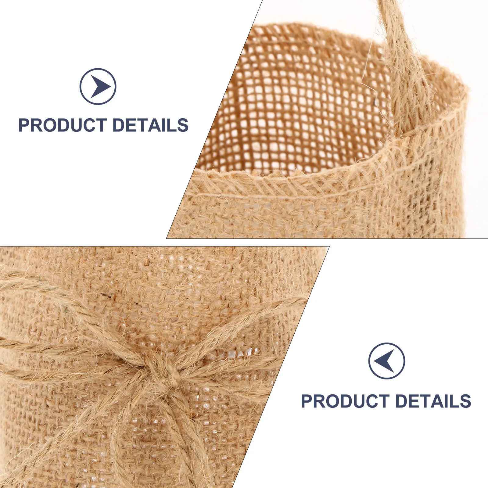 

2 Pcs Photography Props Burlap Bag Candy Linen Basket Flower Wedding Baskets Banquet Storage