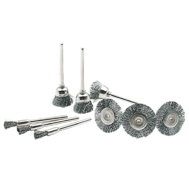 9Pcs Stainless Steel Mini Wire Brush Drill Rotary Tool Wheel Metal Rust Removal Polishing Disc for Cleaning