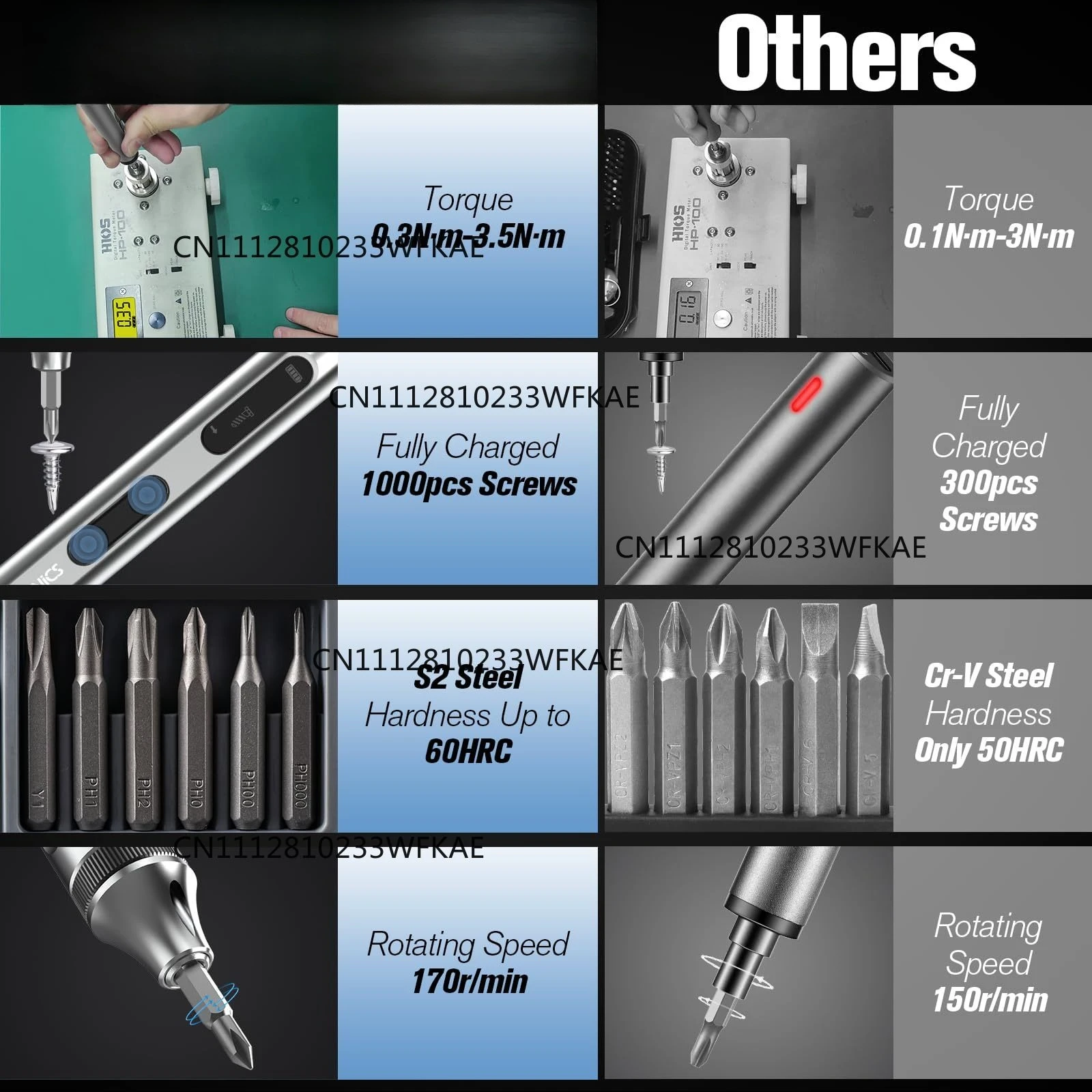 52 in 1 Electric Screwdriver Set Type-C Charging Cordless Screwdriver Precision Magnetic Bits Set for Phone PC DIY Repair Tool﻿s