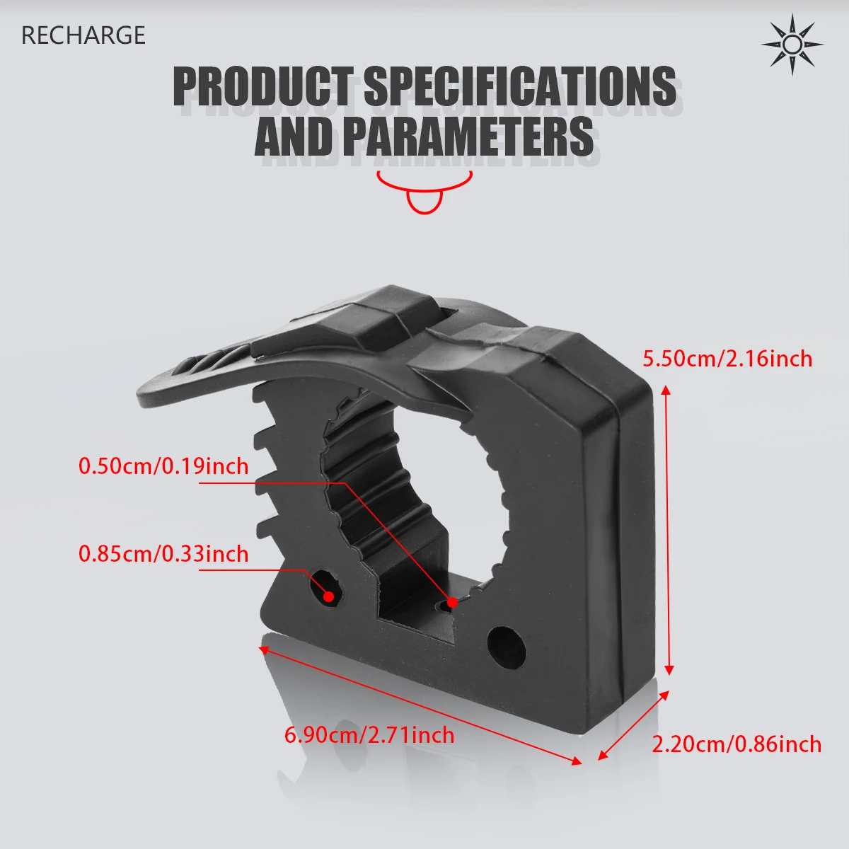 Rubber Quick-Release Clamp Mount For Auto Off-road Vehicles Car Truck Trailer RV Boat ATV UTV Quick Clamp Shovel Holder