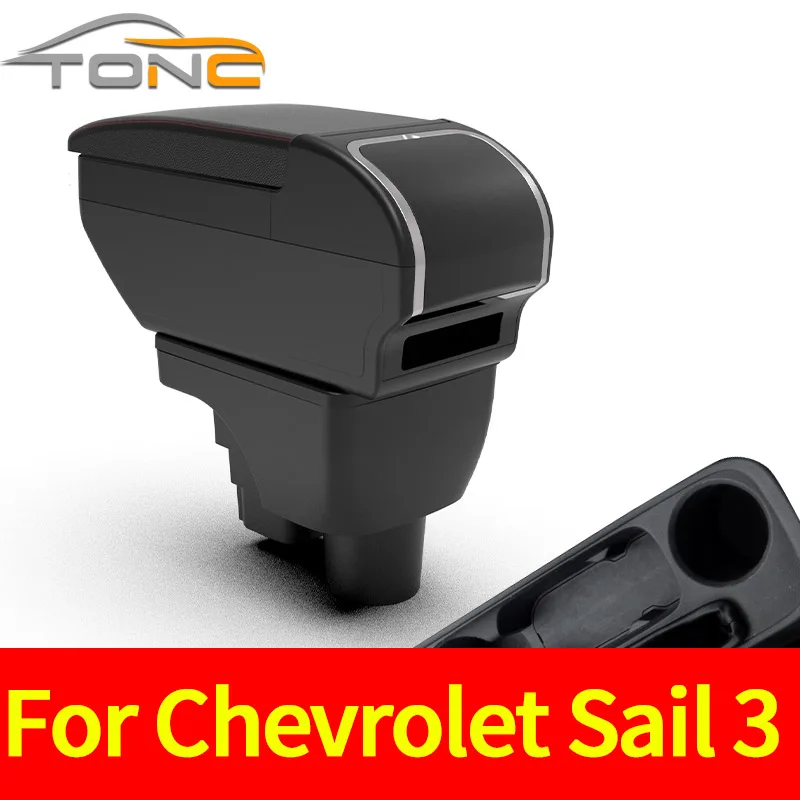 

For Chevrolet Sail 3 Armrest For Chevrolet Sail III Car Armrest box Retrofit parts Storage box decoration car accessorie