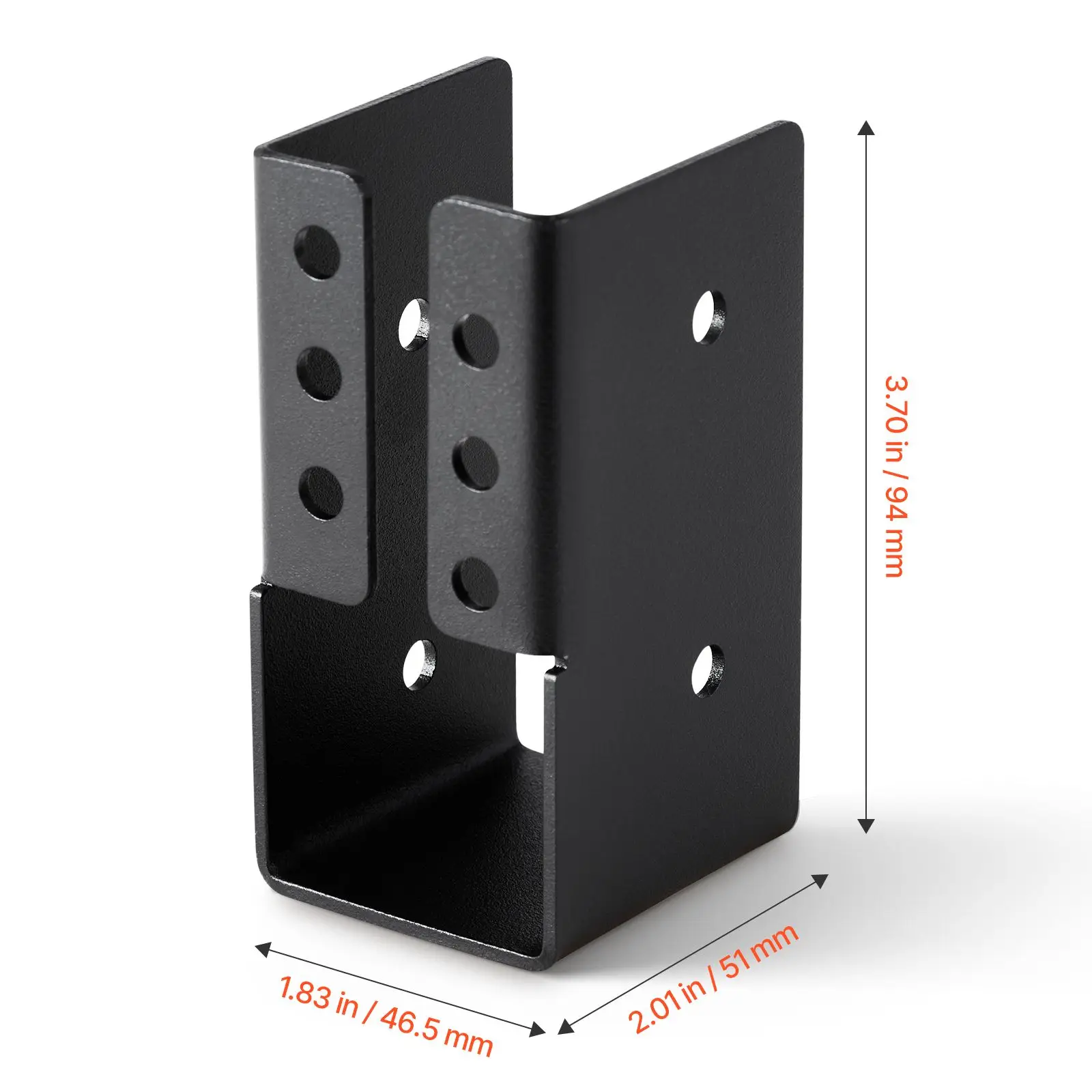Outdoor Steel Light Metal Beam Hanger Hidden Flange Bracket Screws