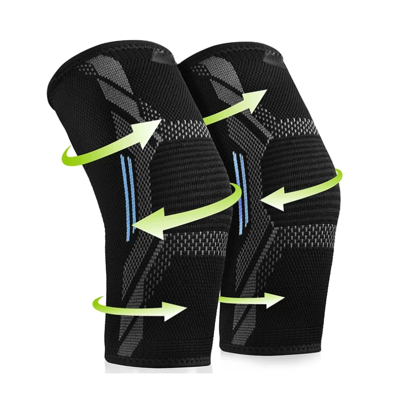 

Sports Knee Guards 3D Weaving Technology Nylon Sweat Absorption Breathable Knee Pads Outdoor Mountaineering Knitted Knee Guards
