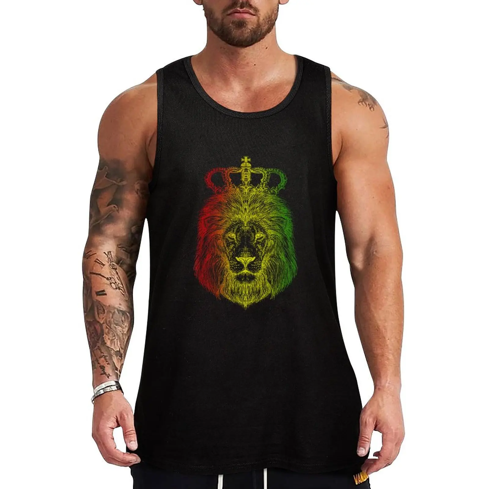 The King Lion Of Reggae Tank Top Beach Casual Tank Top Loose Fit Sleeveless Summer