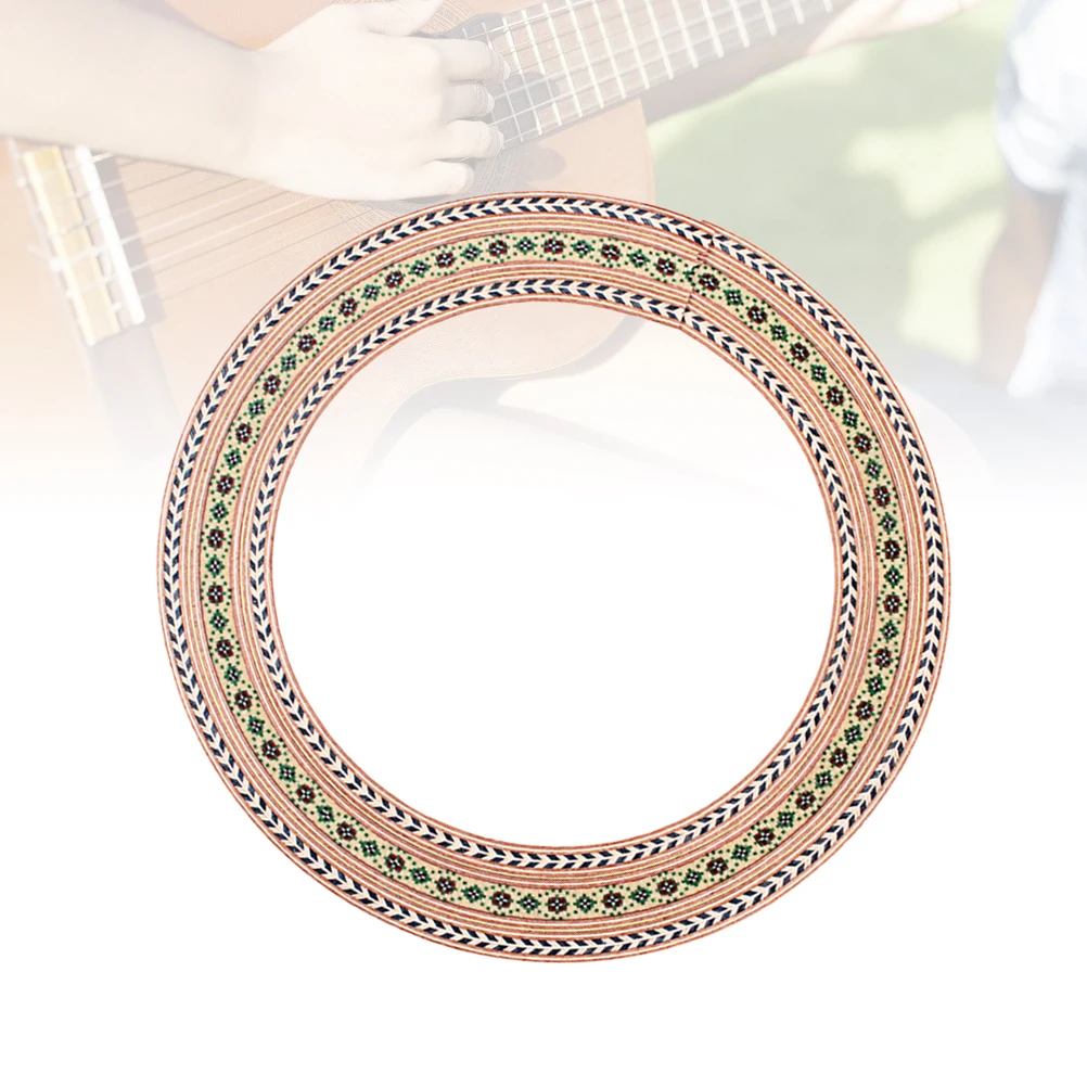 

Rosette Inlay 92.5Mm Curved Wood Strips For Guitar Decals Sound Hole Decor Abalone Pattern Easy Apply Remove