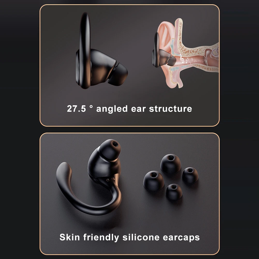 TWS سماعات الأذن هوك مقاوم للماء سماعات الألعاب بلوتوث متوافق 5.3 الحد من الضوضاء عرض الطاقة الرياضة تشغيل سماعات الأذن