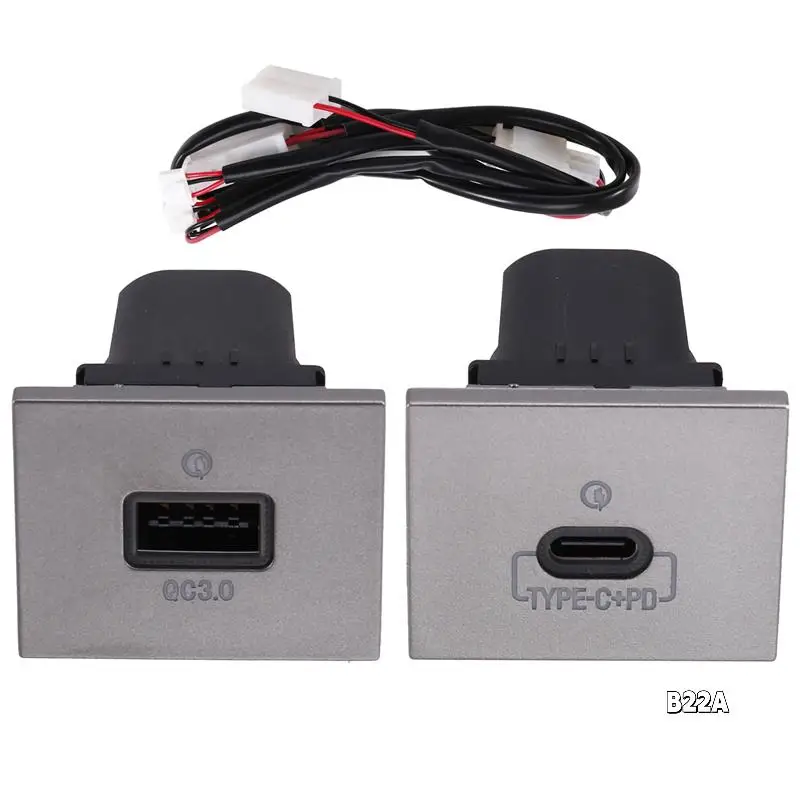 

Car Charger Socket QC3.0 And Type C PD Charging Outlet Fuse Box Power Adapter For Ford Focus 2 Mk2 2009-2011
