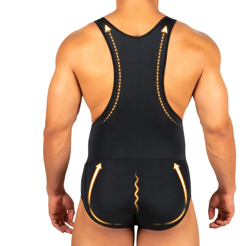 Prayger Men Corset Enhancer Padded Shaper Butt Lifter Lingeries One Piece Suits