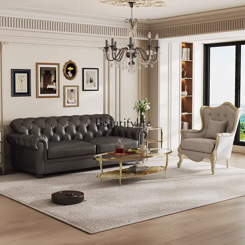 American light luxury single sofa chair small apartment living room leisure chair fabric soft bag