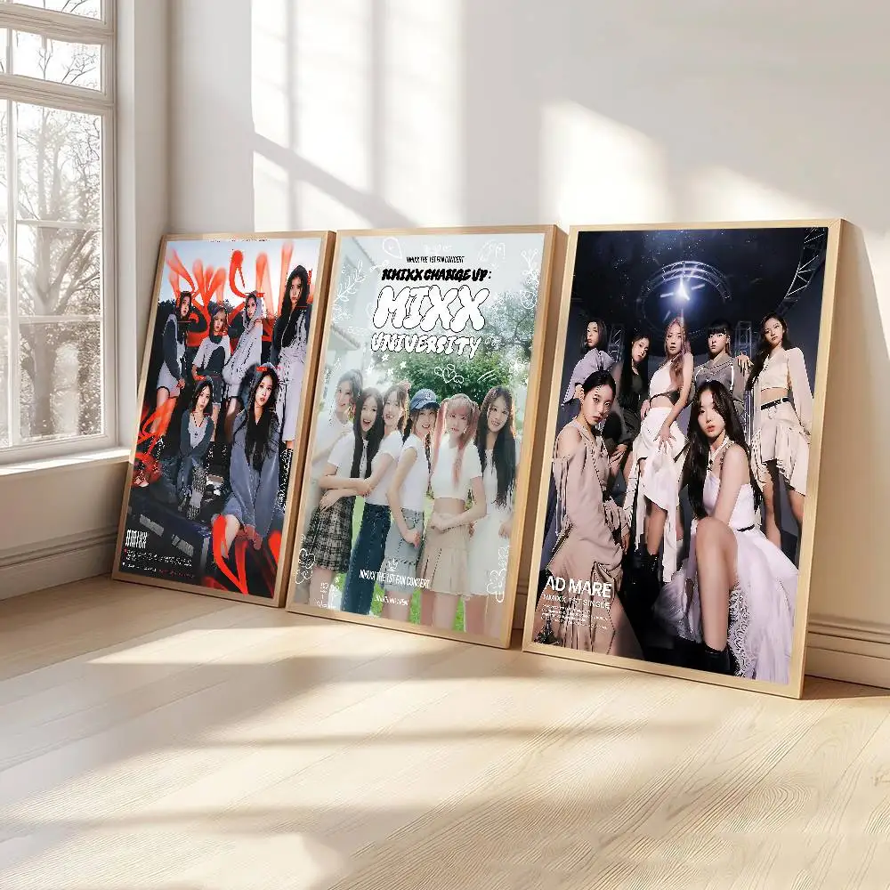 Music Group N-NMIXX DIY Sticky Poster Whitepaper Prints Posters Artwork Nordic Home Decor