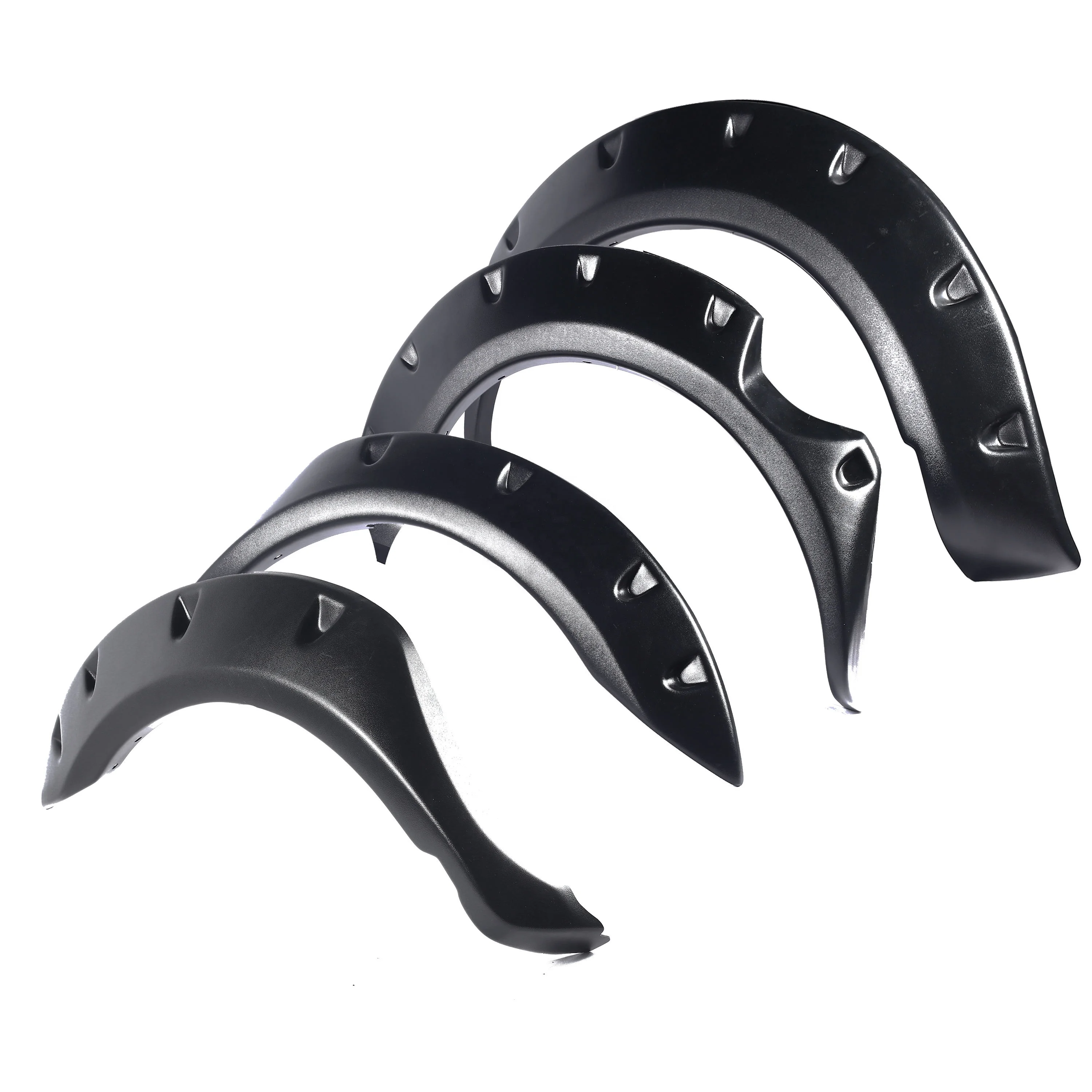 For Nissan Navara D22 4-Door Fender Flares 4PCS 3mm Thick Wheel Arches Matte Black Fender Protector Drill-In Style W/Screws