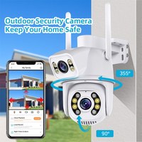 PIX-LINK A28 6MP 4K Wifi Camera PTZ Dual Lens Dual Screen Security Protection Surveillance Camera Ai Human Detect Auto Tracking