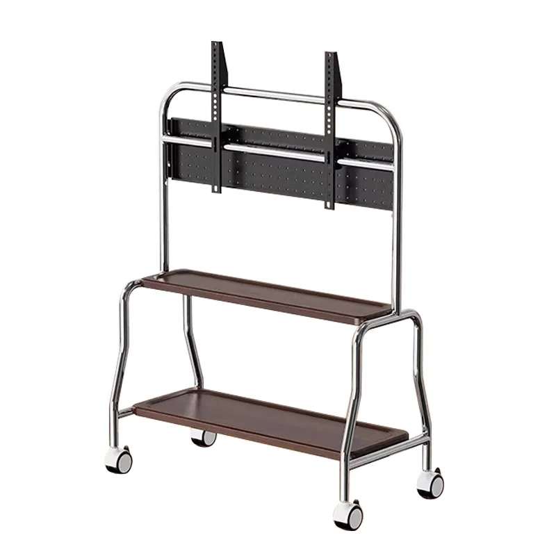 TV mobile bracket floor hanger household pulley stainless steel art hanger 55/65/75 inch universal
