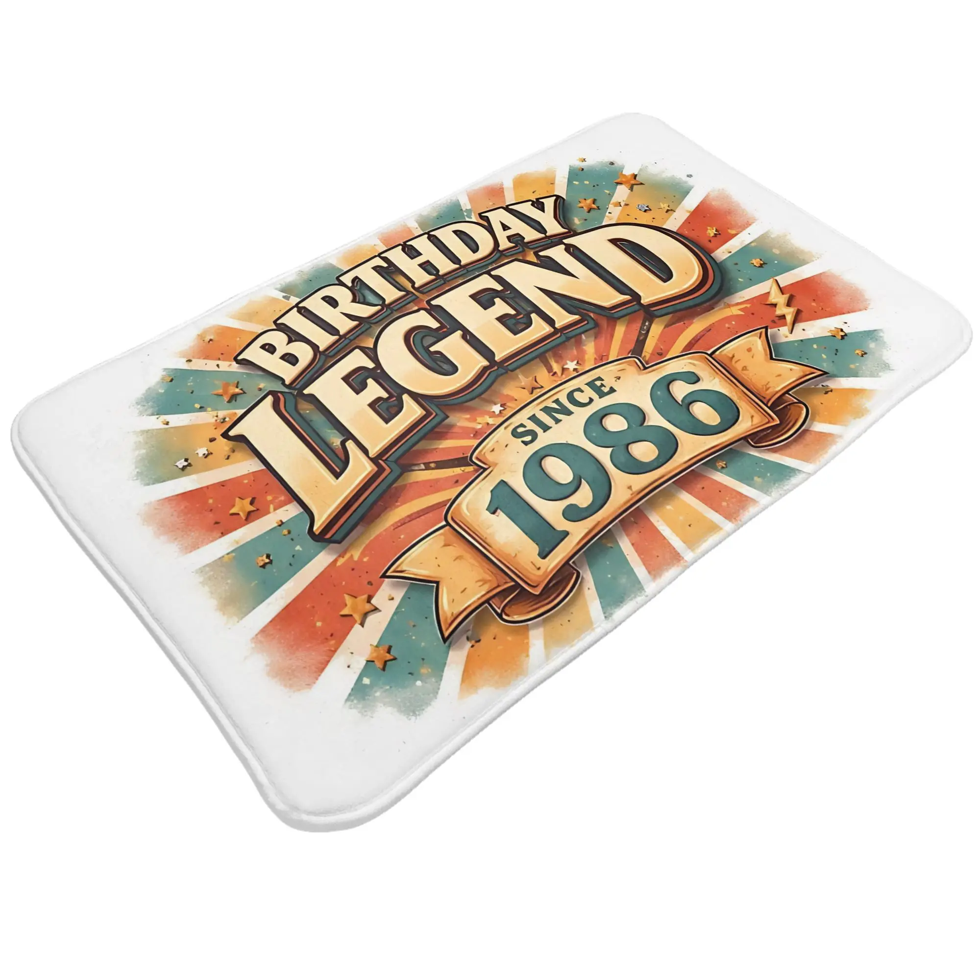 Birthday Legend Since 1986 Retro Vintage Design  Decorations Bedroom Mat 40th Doormat Kitchen Carpet Outdoor Rug Home Decor