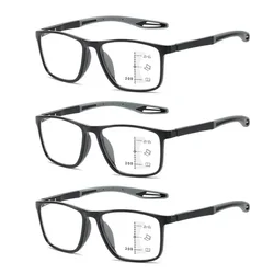 TR90 Sports Progressive Multifocal Reading Glasses Women Men HD Anti-blue Light Near and Far Presbyopic Eyewear