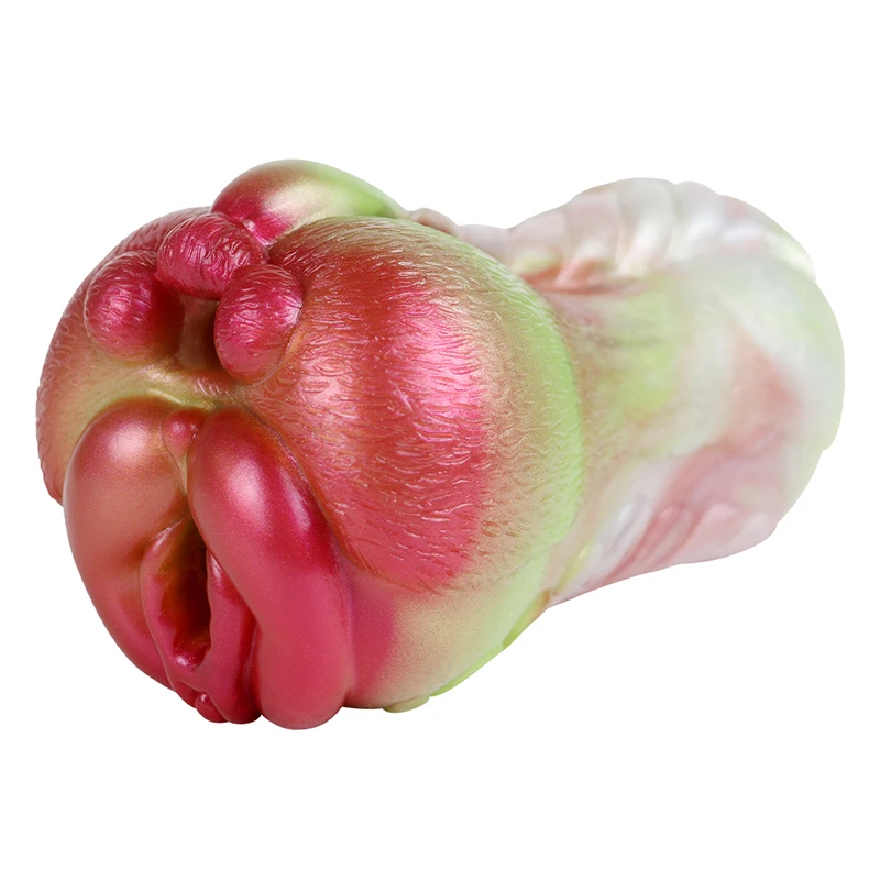 15.5*9.5cm Silicone Apple Shape Cat Vagina Monster Anal Pocket Pussy Male Masturbator Adult Sex Toys for Men Masturbation Cup