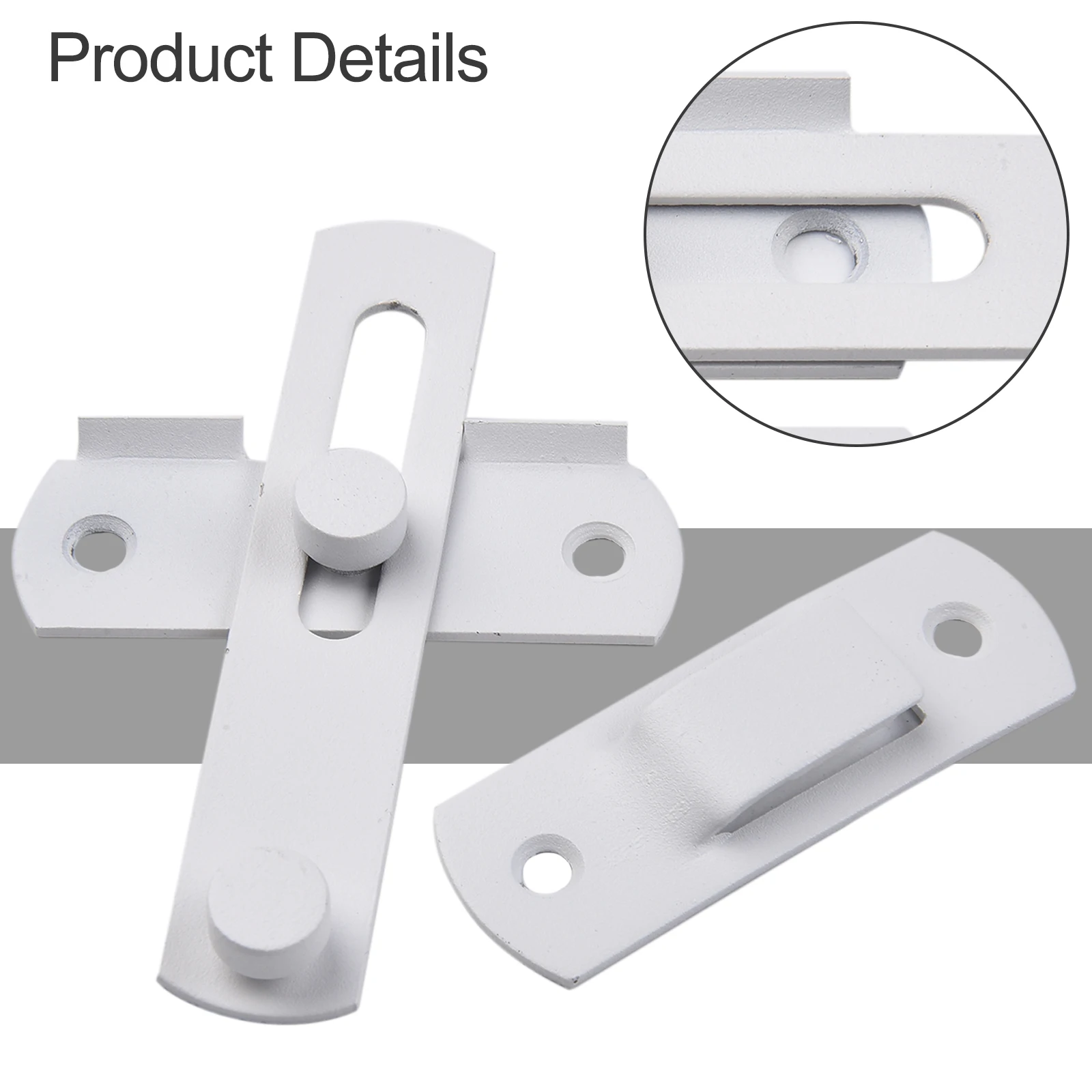 Stainless Steel Door Hasp Safety Buckle Latch Sliding Pet Cage Door Lock Security Hardware With Screws Window Cabinet Home Latch
