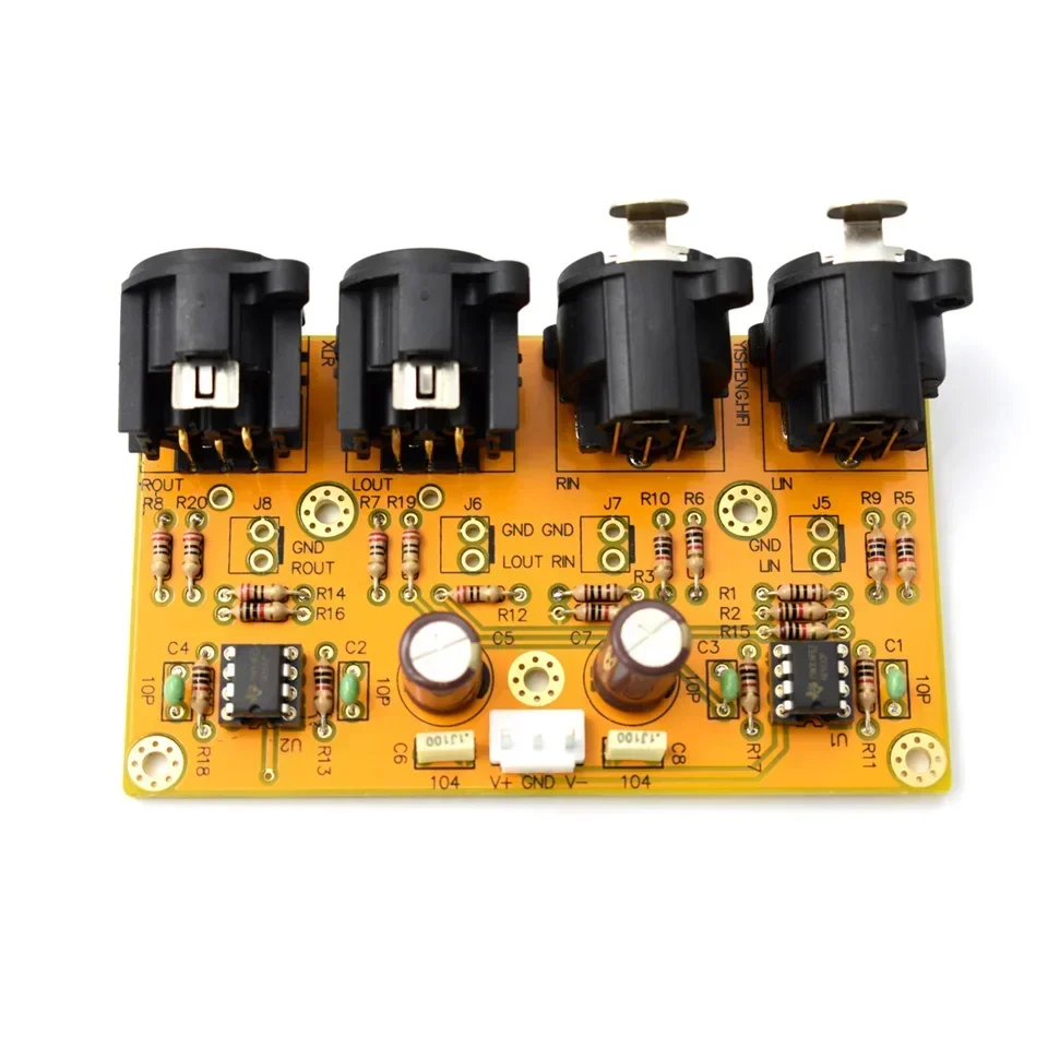 Preamplificatore di bilanciamento Scheda switch convertitore da RCA a XLR bilanciato (RCA)/squilibrato (RCA) a bilanciato (XLR) da RCA a XLR per DCA