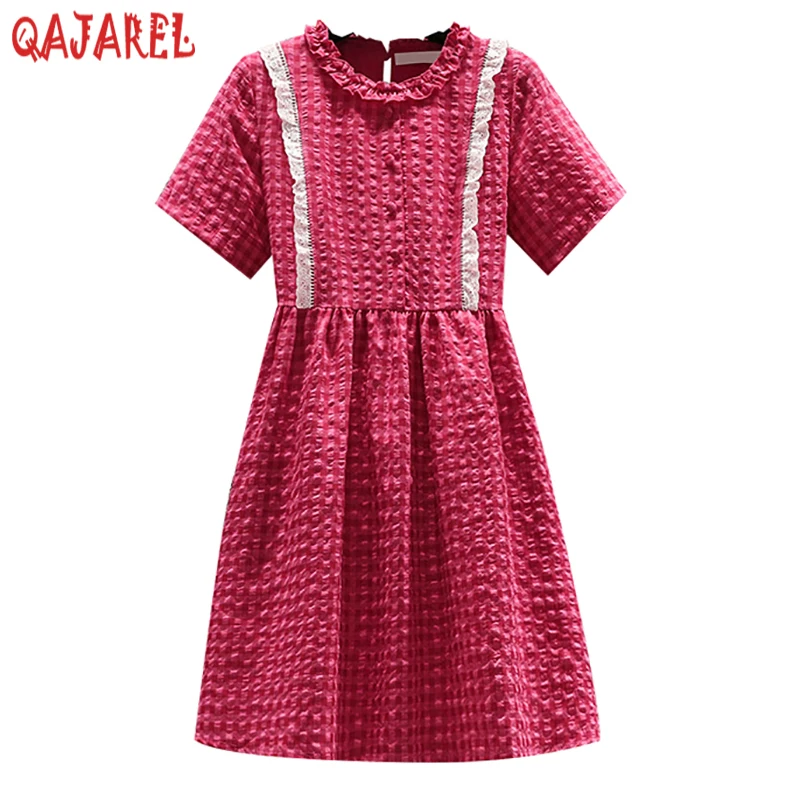 2024 Red Chiffon Ruffled Collar Mini Dress Women Korean Fashion Light Beach Sundress Summer Short Sleeve Elegant Bodycon Dresses